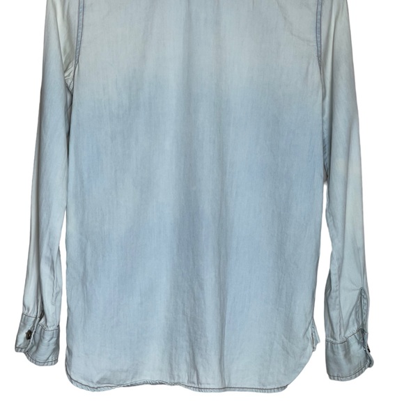 Current / Elliot Chambray Button Down Long Sleeve Size 1 Top - Picture 8 of 9